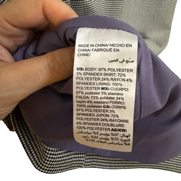 White House Black Market Halter Houndstooth Black & White Sheath Dress 4 NWT - Picture 9 of 11